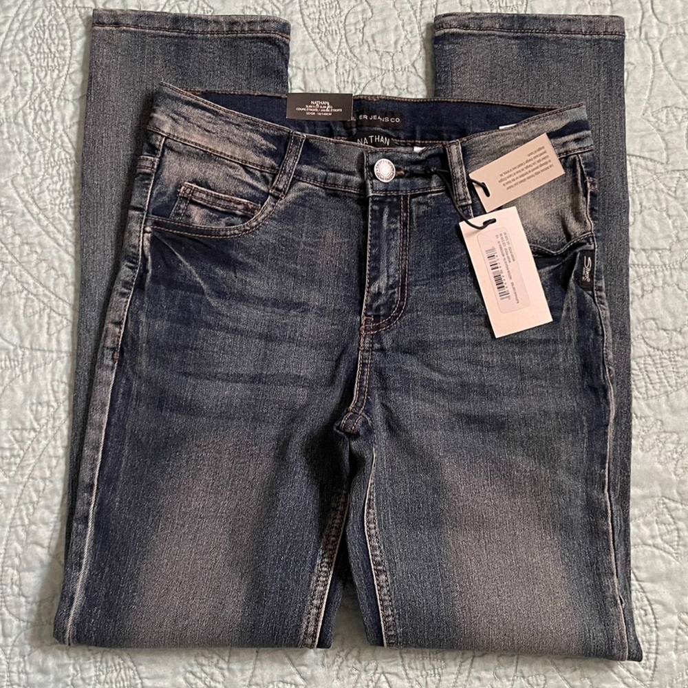 New Boys Silver jeans Sz 10
